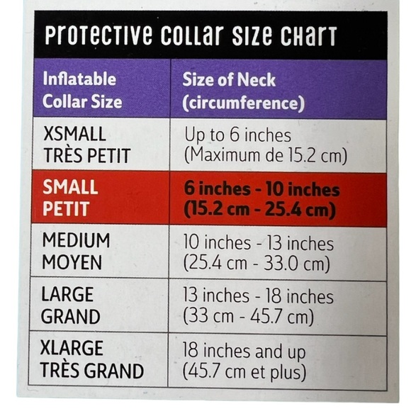 Calm Paws Protective Inflatable Collar with Calming Disk Size Small (6”- 10”) - Picture 10 of 16